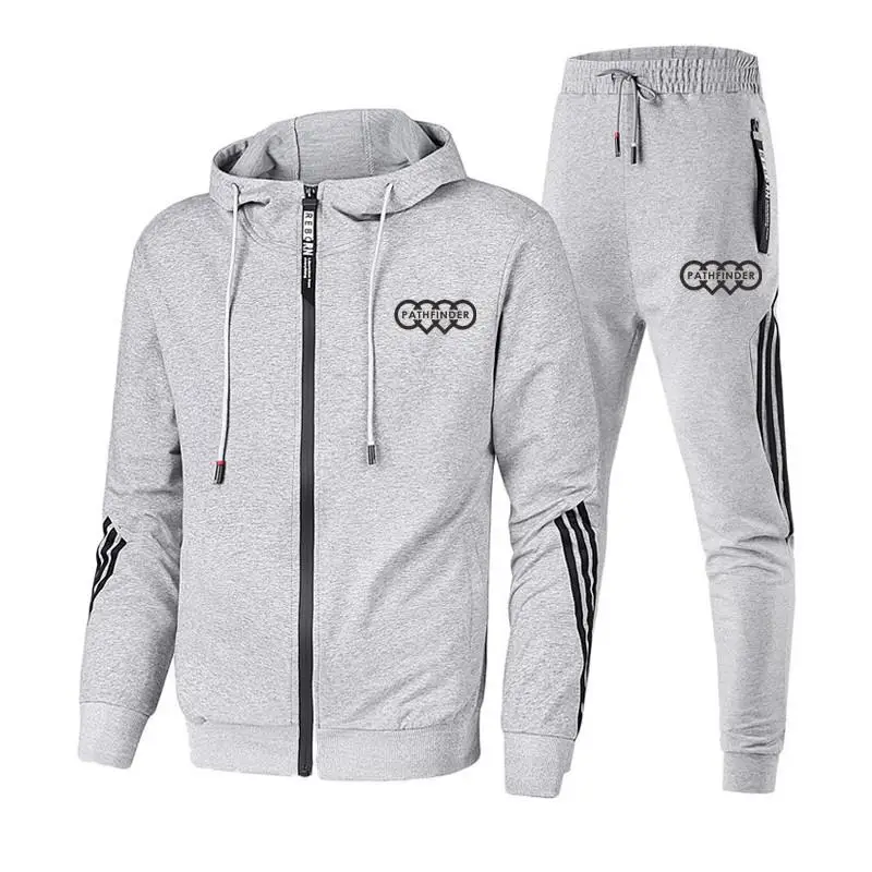 

Men Casual Sets 2021 Spring New Jogger Tracksuit Zipper Hoodies+Pants 2PC Sets Men's Sportswear Sport Suit Clothing