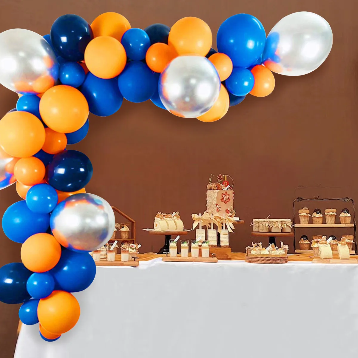 Воздушные шары в космическом стиле для вечеринки дня рождения оранжевые