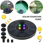 Плавающий Солнечный фонтан 1,4 Вт с питанием от солнечной батареи, мини-насос, светодиодные фонарики, украшение садового пруда, ванны