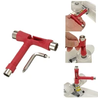 multifunction skateboard t type skate tool screwdriver professional all in one t type skate tool with 5 colors scooter parts