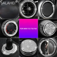 car crystal diamond multimedia buttons cover knob steering wheel air outlet for bmw mini f55 f56 f60 cooper clubman countryman