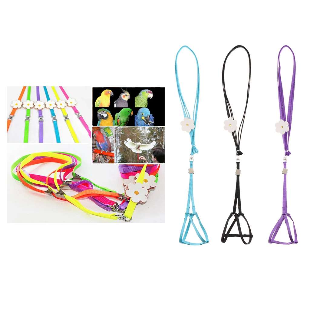 

Parrot Bird Harness Adjustable Leash Light Soft Pet Lead Rope Strong Anti-bite Bird Harness Lightweight Parrot Bird Leash