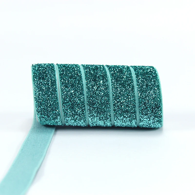 

Free shipping 5/8" frosted glitter elastic DL-8 for hair tie headband accessory, 50 yards/lot/color