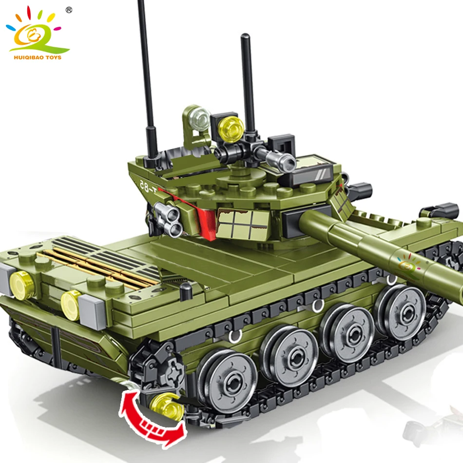 HUIQIBAO 324 шт. военный бронированный автомобиль панзер строительные монтажные блоки