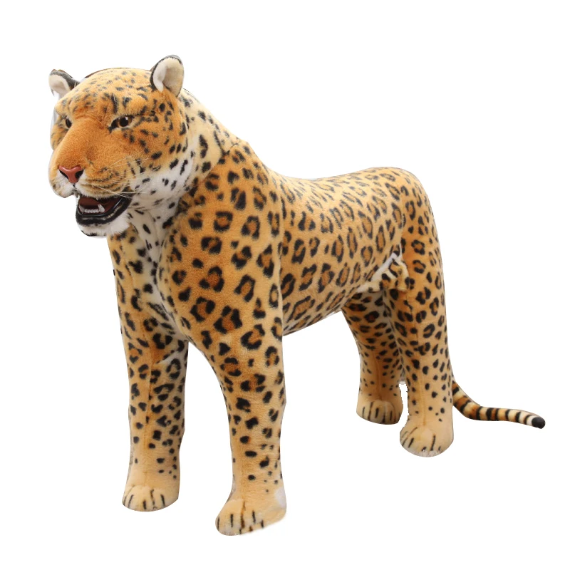Dorimytrader Jumbo Моделирование животных Leopard Плюшевые игрушки Гигантские Lifelike Panther House