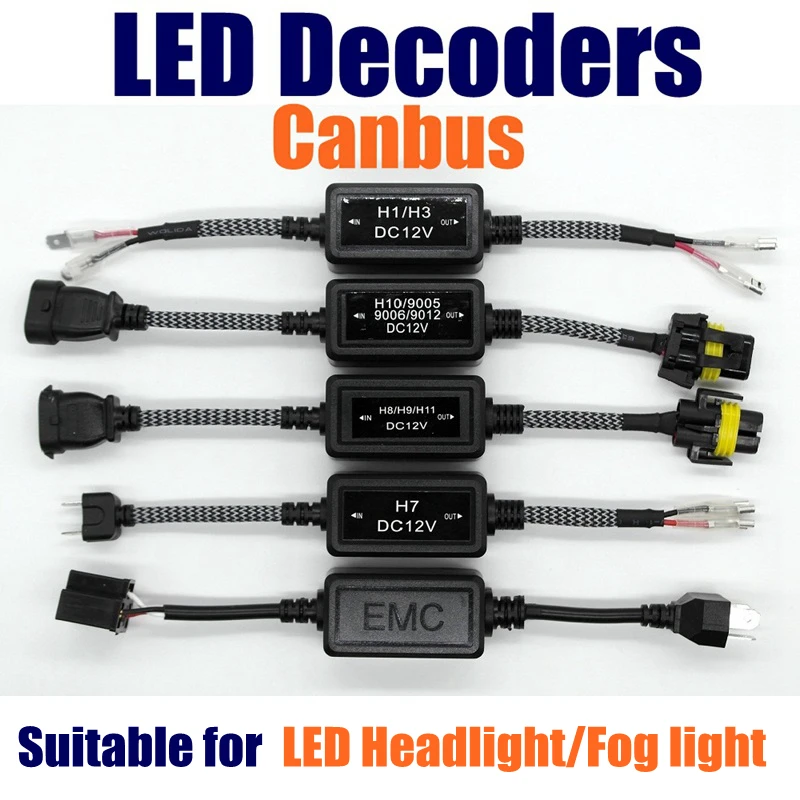 2 шт. автомобильный декодер H7 LED Canbus адаптер без ошибок H4 H1 H11 9005 HB3 9006 HB4 9012|Передние