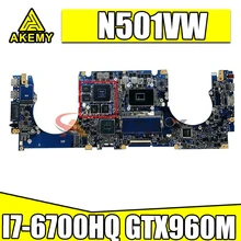 N501VW Laptop motherboard for ASUS ROG G501VW UX501VW original mainboard 8GB-RAM I7-6700HQ GTX960M-4GB
