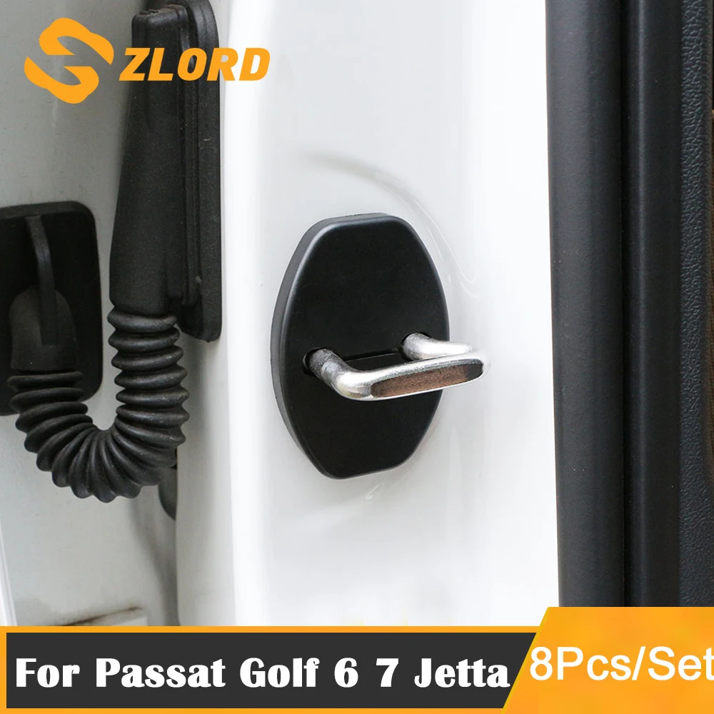 

8Pcs/Set Car Styling Car Door Lock Protective Cover Fit for Volkswagen VW Passat Golf 6 7 Jetta Tiguan Beetle Scirocco Polo Bora
