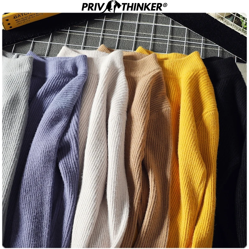 Privathinker 2020 осень зима половина водолазка женский свитер Повседневный Женский