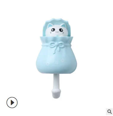 Настенный крючок в виде кошки на удачу Очаровательная пластиковая клейкая