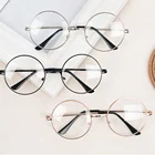 Классическая винтажная оправа для очков, круглая линза, плоское оптическое зеркало для близорукости, простая металлическая оправа для очков для женщин и мужчин, 2020