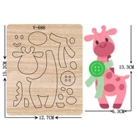 new giraffe wooden dies cutting dies scrapbooking multiple sizes v 686 compatible with most die cutting machines