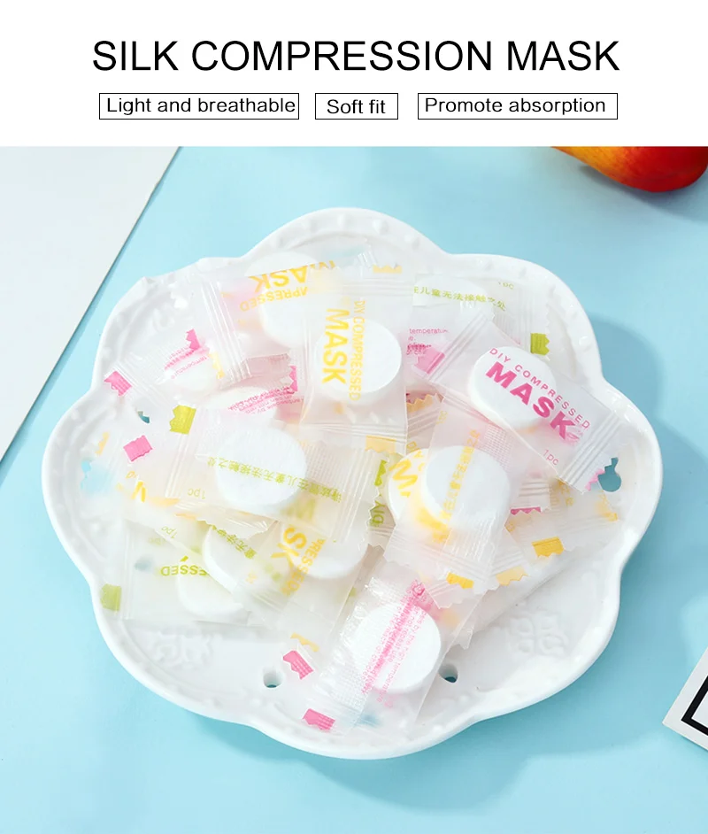 30 шт. шелковые маски для лица одноразовые компрессионные Ночные против морщин