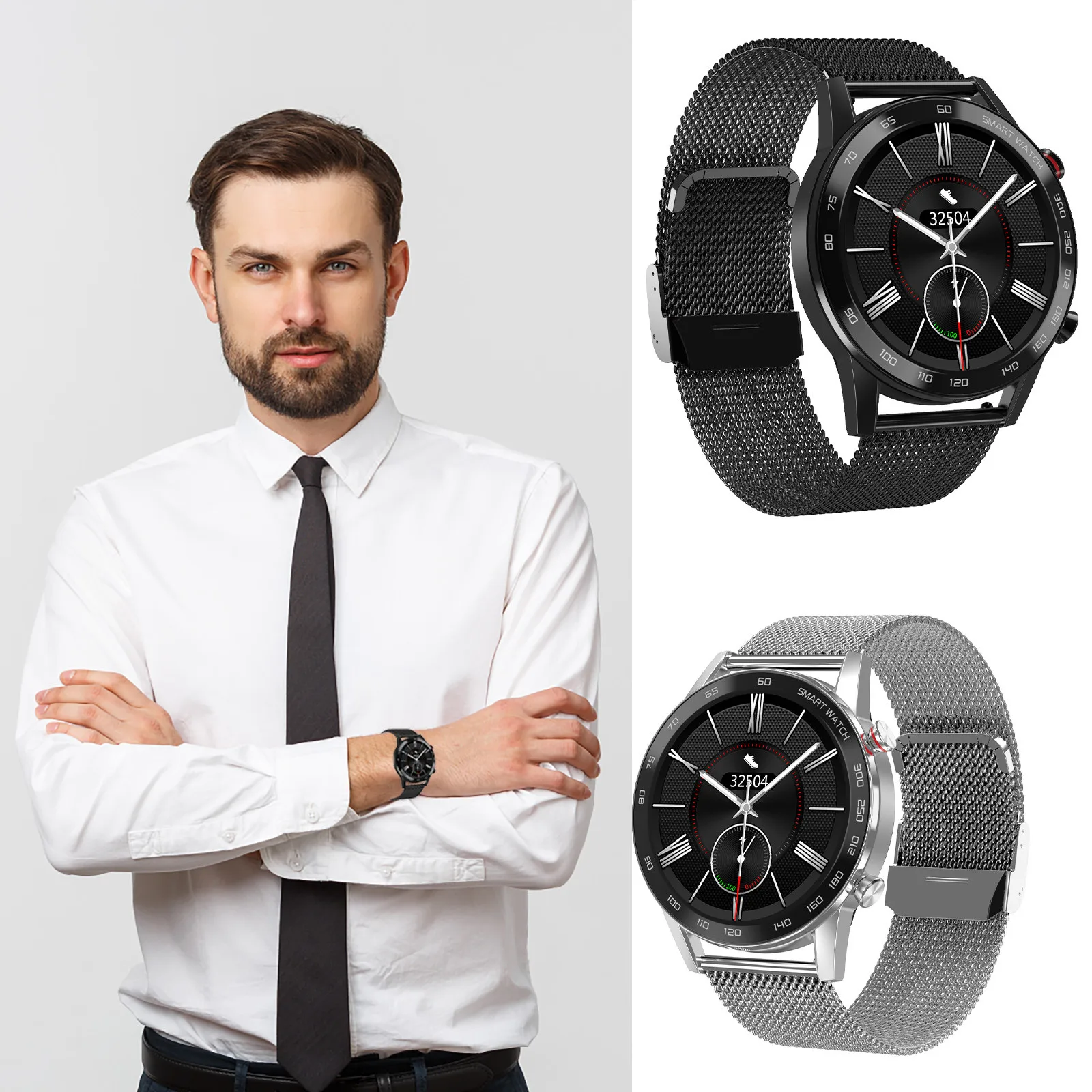 Смарт-часы DT95 мужские Ip68 с поддержкой Bluetooth звонков ЭКГ 360*360 частотой нагрева 1 3