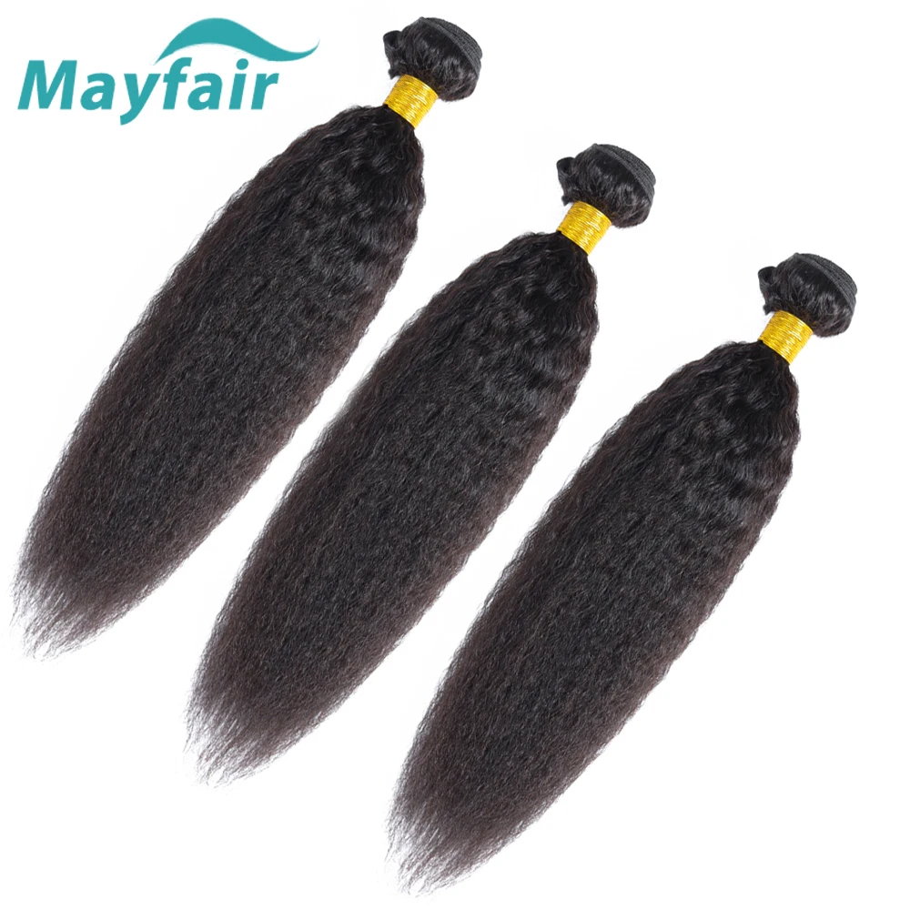 Перуанские прямые волосы Yaki Weave пучки 3/4 пучков грубая яки не Реми для наращивания
