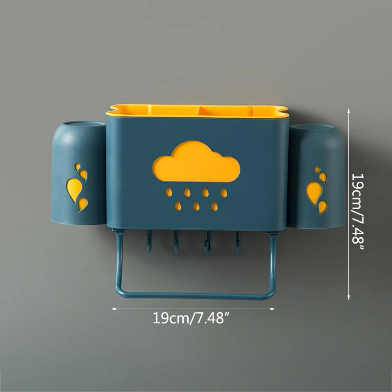 

Storage Rack Wall-Mounted Toothbrush Rack Home Wall-Mounted Toothpaste Toothbrush Holder Bathroom Towel Storage Rack