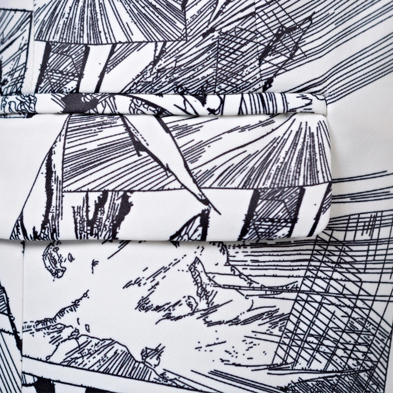 Новый мужской красочный костюм с принтом для студийной хозяйки шалевым