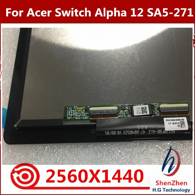Оригинальный Новый 12 дюймовый ЖК дисплей для Acer Switch Alpha кодирующий
