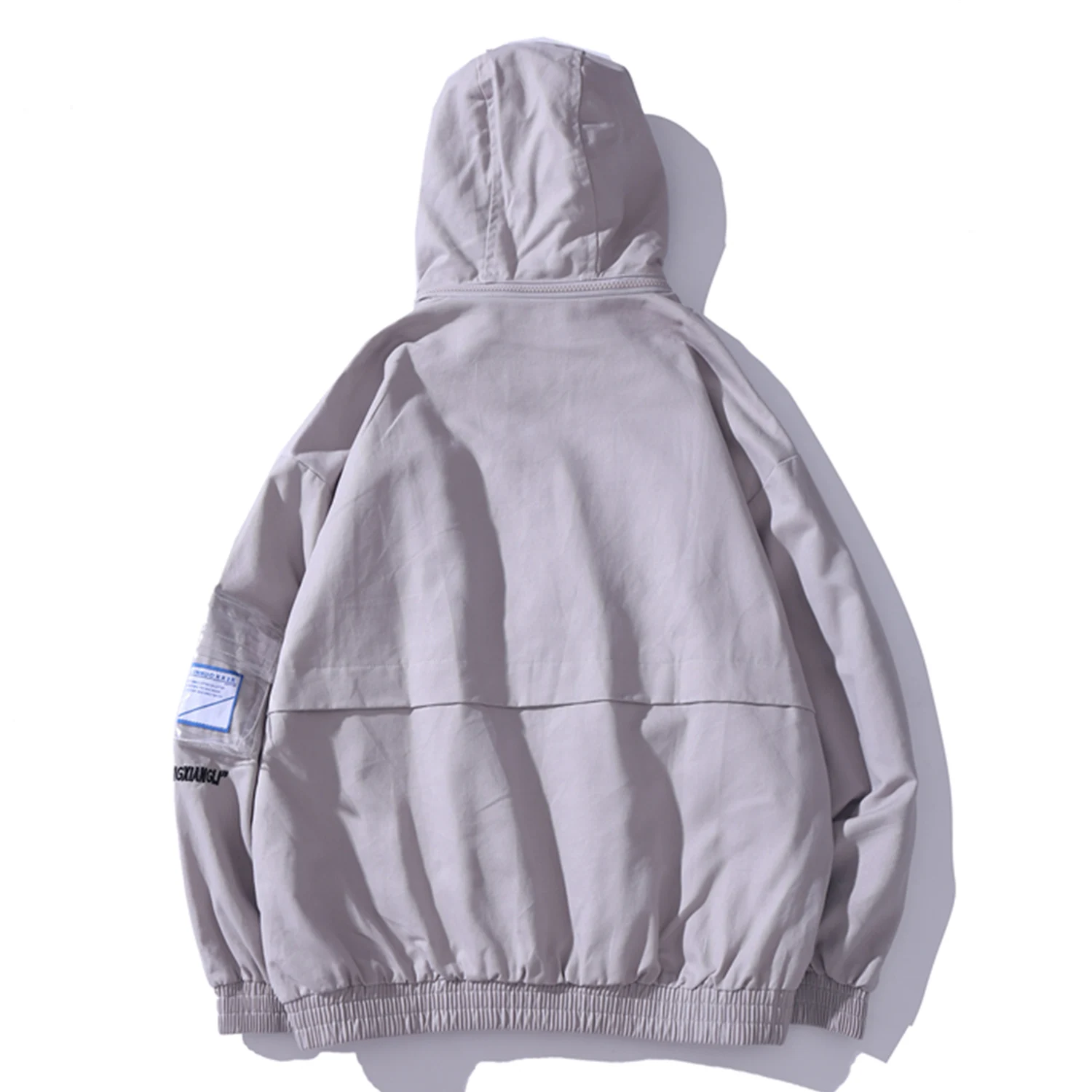 Куртка Асимметричная мужская с капюшоном Повседневная Уличная одежда в стиле