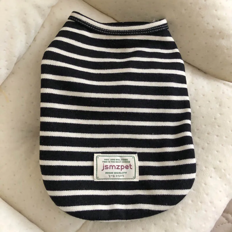 Сезон: весна-лето собачья одежда в полоску Pet Рубашка Жилет классический щенков