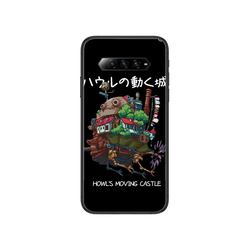 

Howl's Moving Castle case Anime Phone Case For xiaomi Black Shark 2 3 3s 4 Pro Helo Black Cover Silicone Back Prett