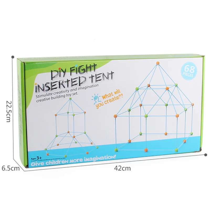 Конструктор детский Форт замки палатки в комплекте 3D игровой дом сделай сам
