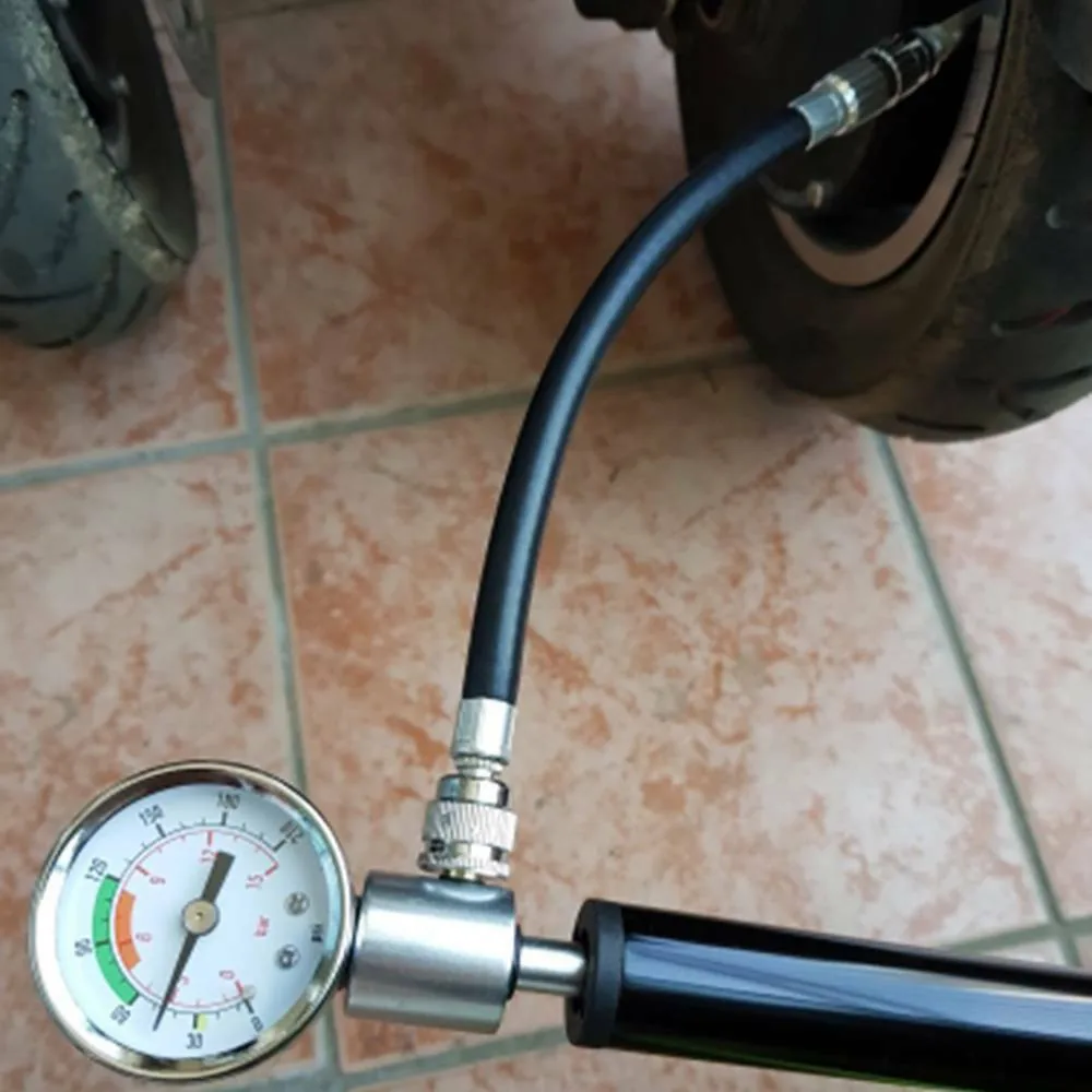 

Mini Bicycle Pump Portable Mtb Road Bike Pump With A Clear Dial Cycling Inflator Valve Hose Pumps Bicycle Accessories