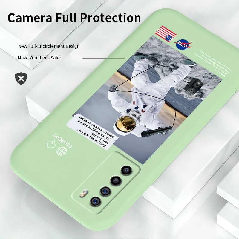 

Soft Singing Astronaut Pattern For Honor play 4 4t 4pro 4tpro Honor v30 v20 v10 30 20 10 9x Honor X10max Liquid Silicone Case