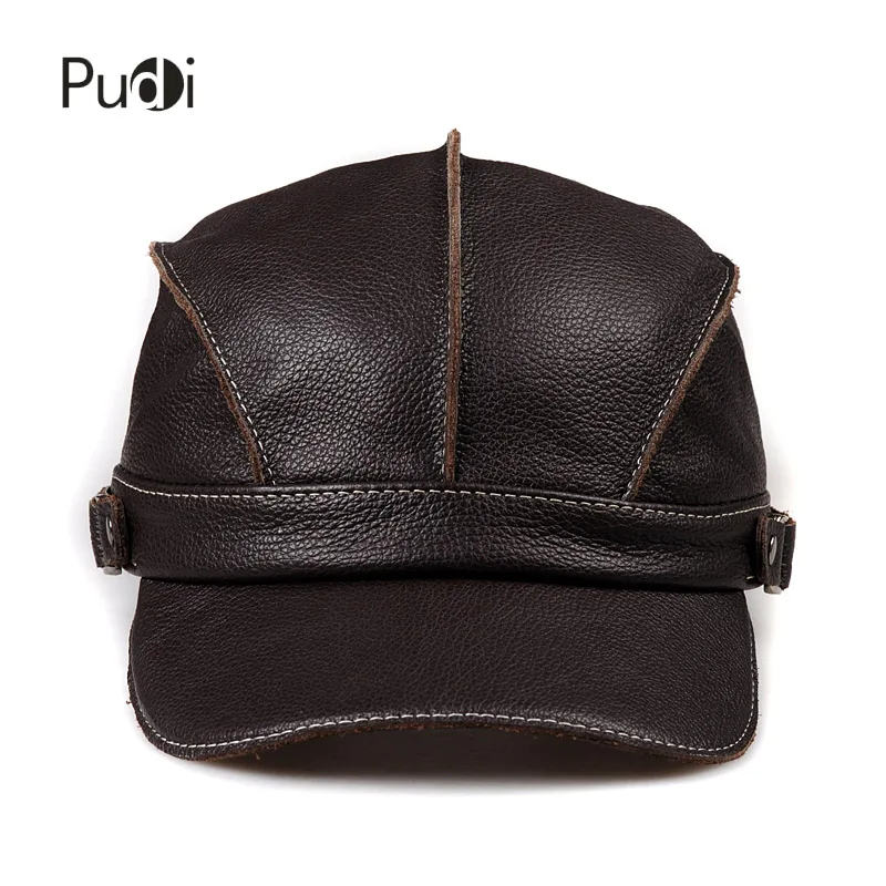 Pudi HL006 Мужская бейсболка из натуральной кожи, брендовая новинка, Мужская бейсболка из натуральной кожи, для взрослых, регулируемая бейсболка, охотничьи армейские шапки/Кепки