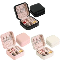 portable travel jewelry box organizer jewelry ornaments storage case earring ring necklace storage box valentines day gift