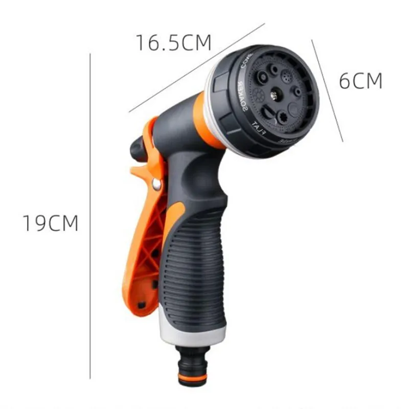 

Garden Hose Nozzle Watering Spray High Pressure Water Sprinkler With 8 Patterns Portable High-pressure Water Gun For Cleaning
