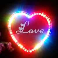 colorful led heart diy soldering kit soldering learn kit creative gifts led diy electronic kit aa battery power supply