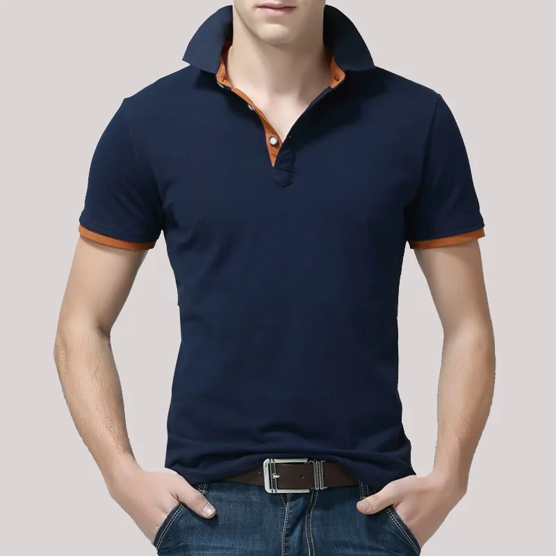 Хлопковые рубашки поло мужские с коротким рукавом 2020 Летняя мужская одежда