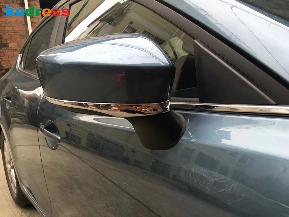 Для Mazda 2 Demio DJ хэтчбек 5 дверь 2014 2015 2016 2017 2018 ABS Хромированная Зеркало заднего вида