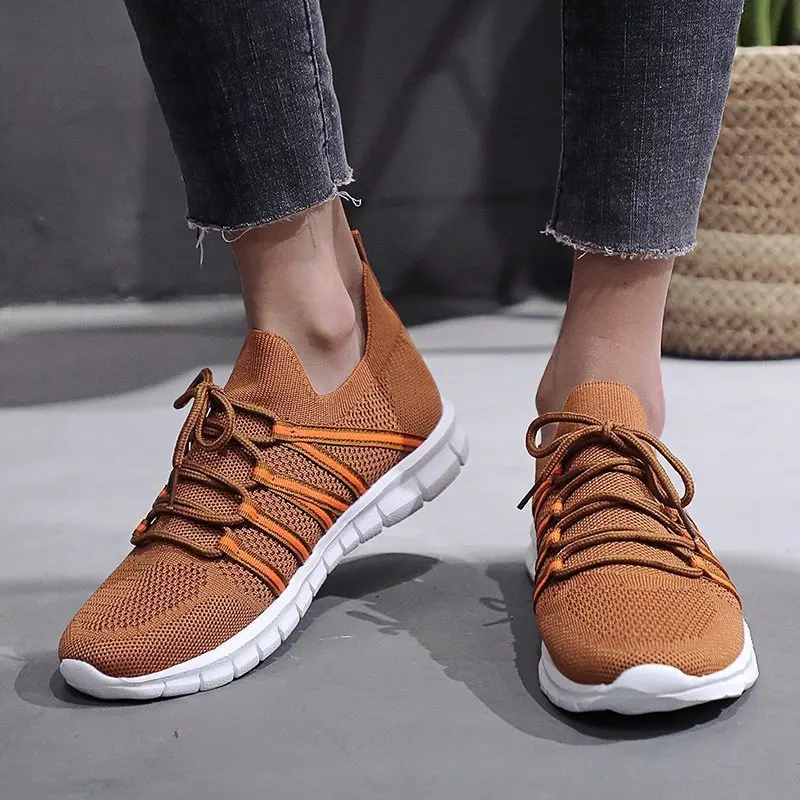 

Кроссовки женские без шнуровки, Вулканизированная подошва, дышащие Сникерсы, повседневная спортивная обувь, однотонные