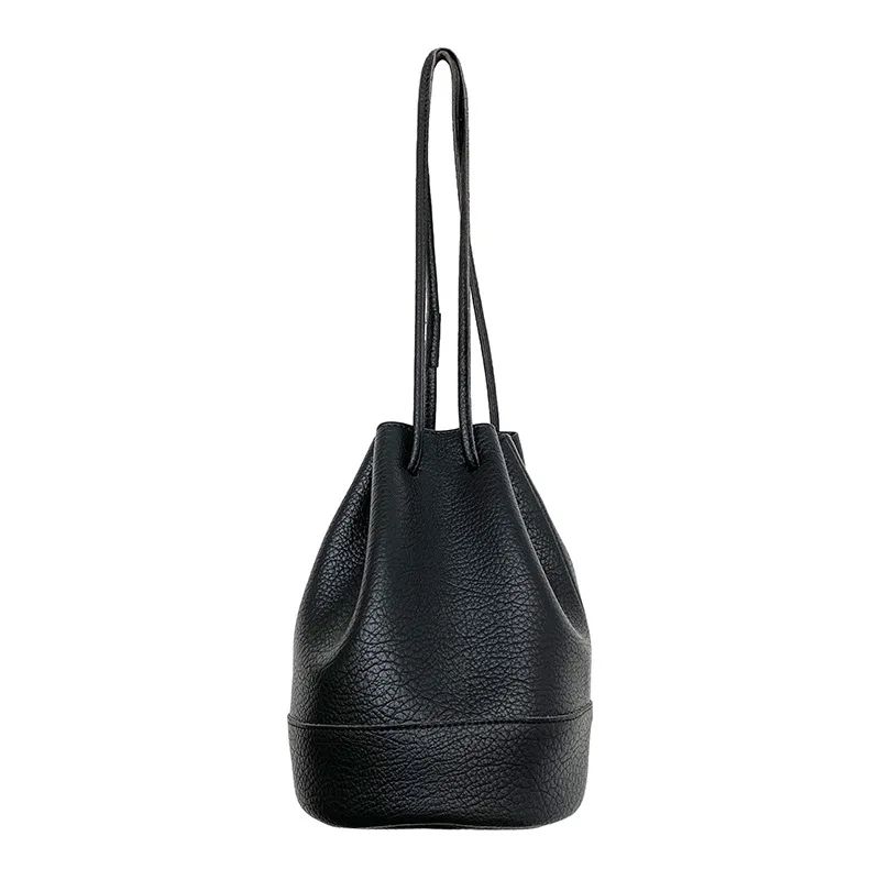 

Casual Solid Buckets Bag Designer Women Shoulder Bags Luxury Pu Crossbody Bag Large Capacity Messenger Bag Simply Purses LF212