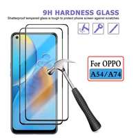 2pcs 9h for oppo a74 glass protective screen for oppo a54 a74 4g screen protector on oppoa74 a 54 opp opoo a74 5g tempered film