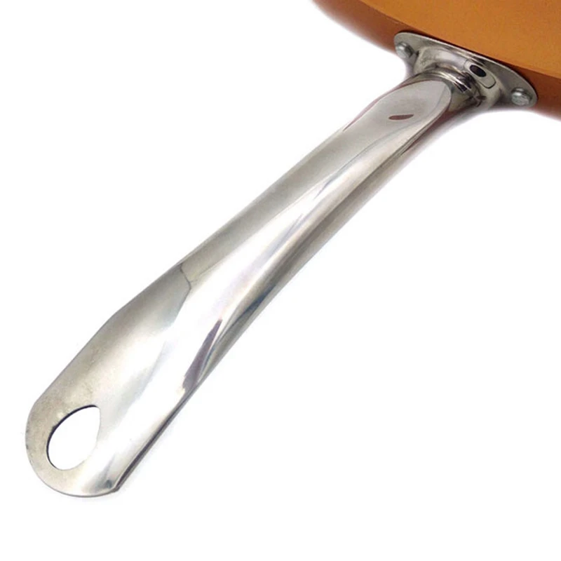 Медь сковорода 10 дюймовая шпилька с антипригарным покрытием Глубокий квадратный