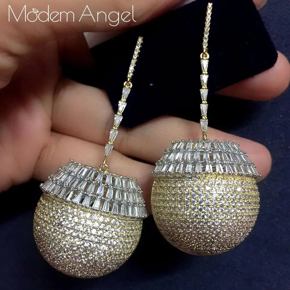 ModemAngel особенно шармы Дискотека шар Корея длинные серьги для женщин Свадьба Дубай