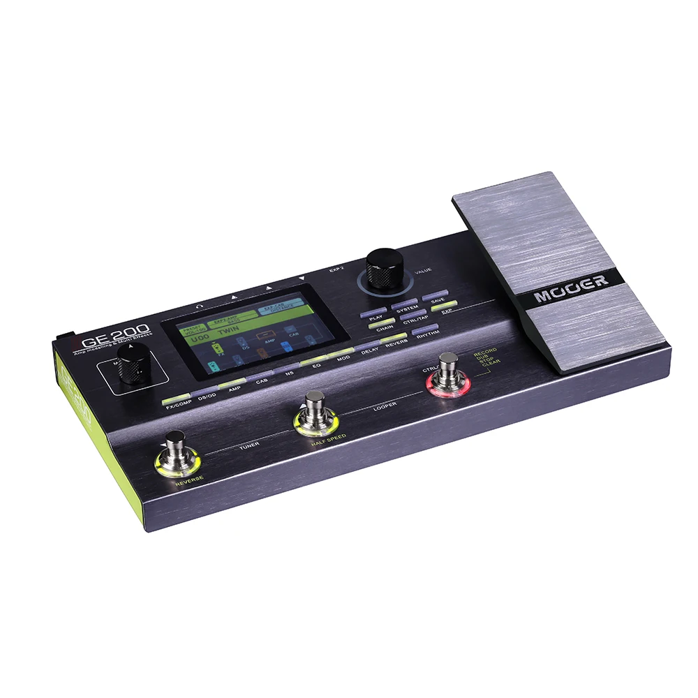 MOOER GE200 Amp Modelling &amp Multi Effects Pedal 55 Amplifier Models 26 Speaker Cab 70 52s Looper 40 Drum Patterns | Спорт и