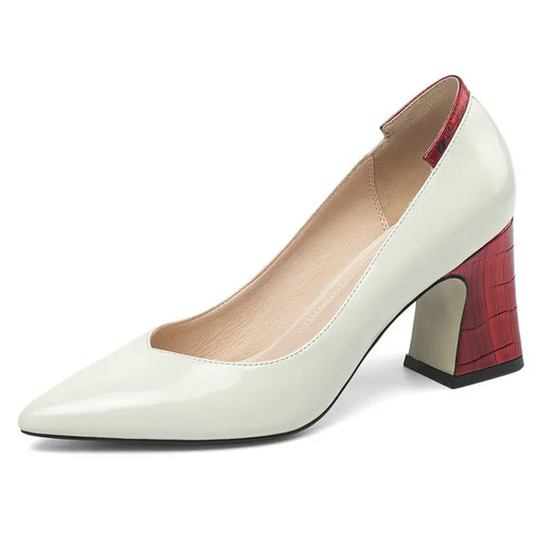 

Elegant Shoes For Women Genuine Leather High Heels Female Calssic 2021 Spring Wedding Party Ladies Pumps Size 41 42 43