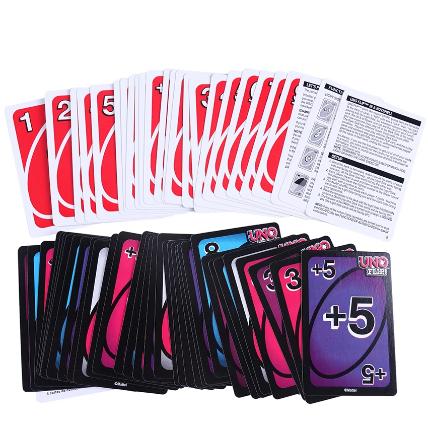 

112 Cards Games UN FLIP Card Game Family Funny Entertainment Board Game Fun Poker Kids Toys Playing Cards