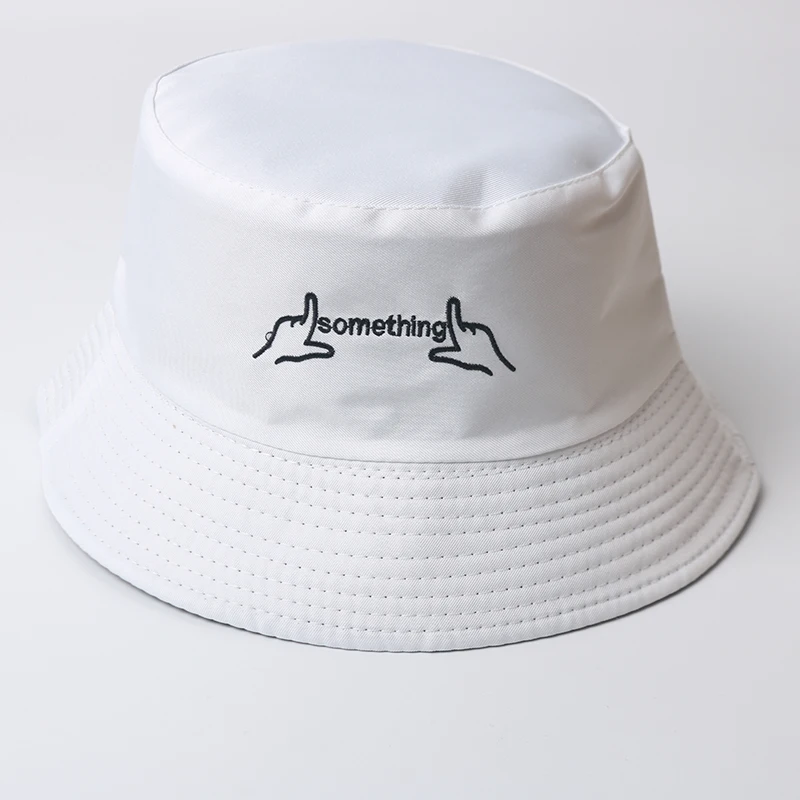 Men's Women's Cap Chinese Character Embroidered Bucket Hat Unisex Double-Sided Harajuku Outdoor Fishing Fisherman's |