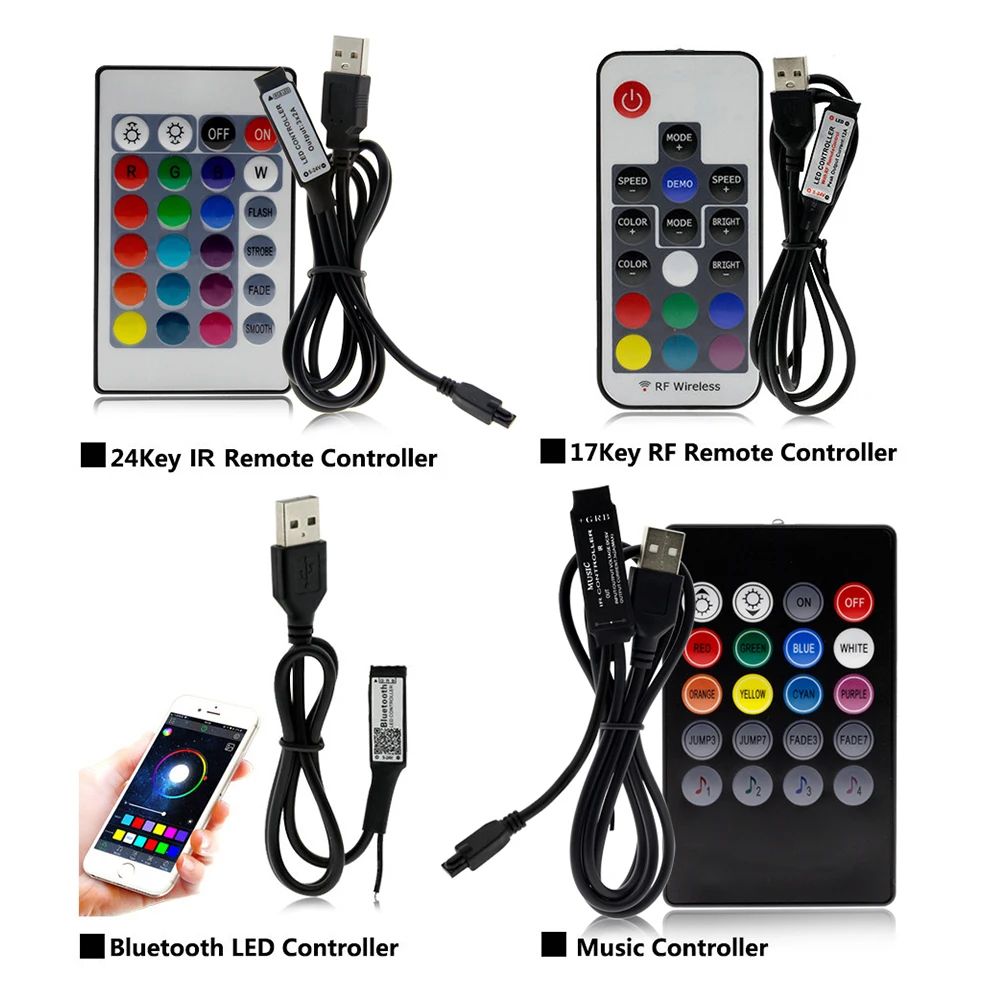 USB Светодиодная лента RGB сменный светодиодный фоновый светильник ing 50 см 1 м 2 м 3 м 4 м 5 м DIY 5 в гибкий светодиодный светильник лента RGB Светодиодная лента 5050