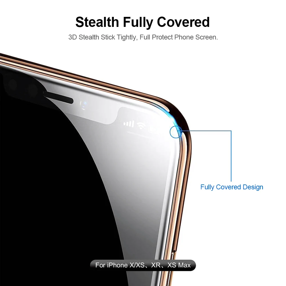 Meeker Protective screen protector for iphone 7 8 plus X XS max XR Glass 3D Full Cover Tempered iPhone MAX | Мобильные телефоны и
