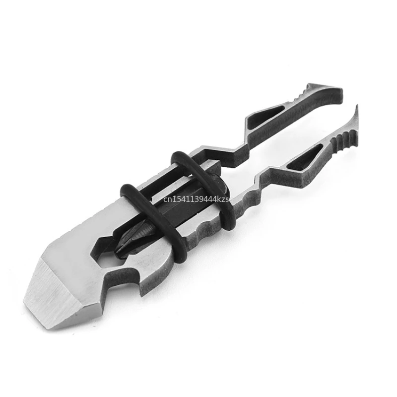 

6 In 1 EDC Gadget Camping Keychain Supplies Bottle Opener Multi-Function Tools Wrench Multitool Outdoor Equipment
