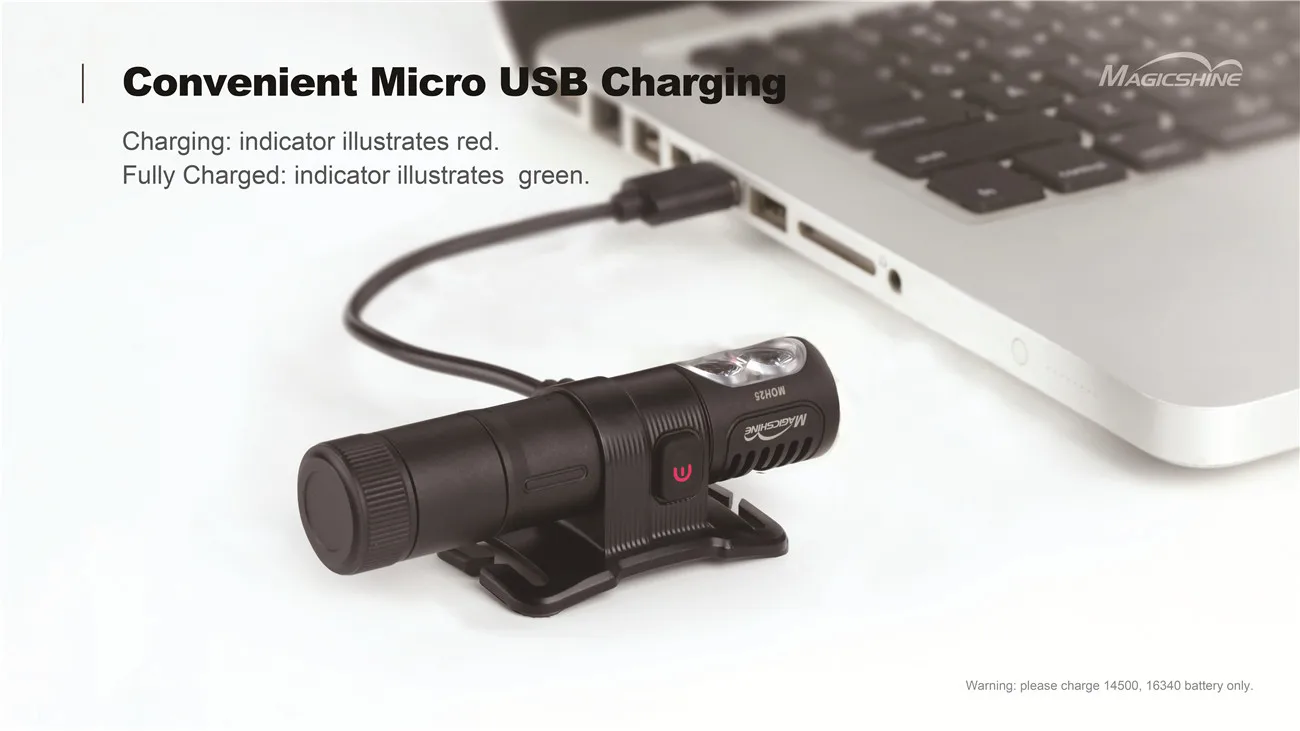 Magicshine MOH25 налобный фонарь с зарядкой от USB красный свет макс. 500 люмен луч бросать 80