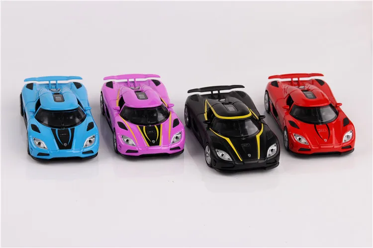 1/32 Супер спортивный автомобиль Konisek литая модель автомобиля из металлического сплава Высокая симуляция машины огни Игрушки транспортные средства для детей Подарки для детей