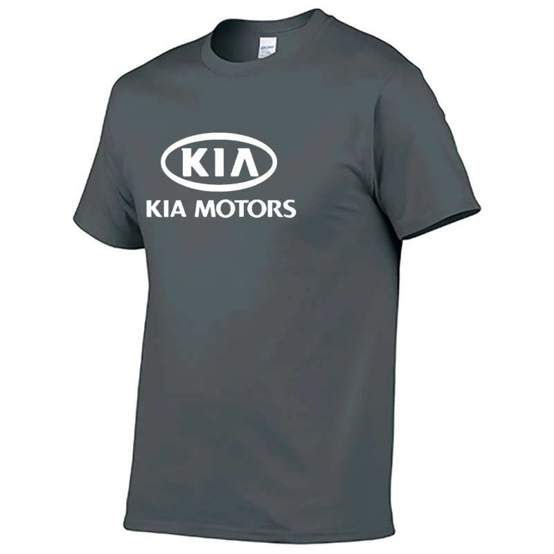 Мужская футболка с коротким рукавом и логотипом автомобиля KIA motors летняя