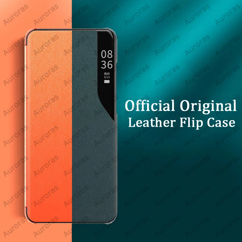 

Auroras For OPPO Find X3 Case Transparent View Cover Window Flip Leather Shockproof Case For oppo Find X3 Pro Cover